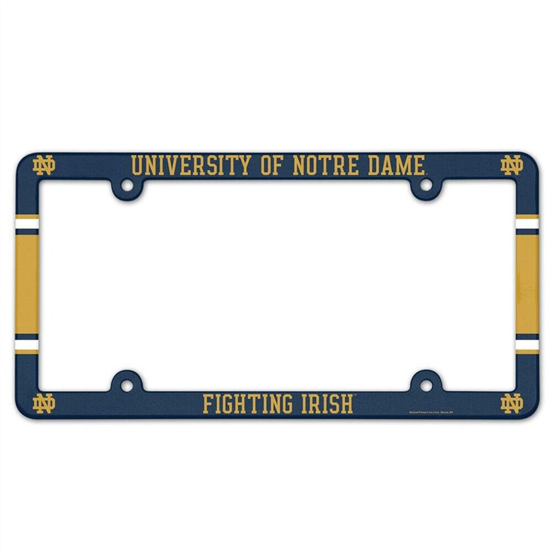 NCAA Notre Dame Fighting Irish Plastic License Plate Frame - Navy