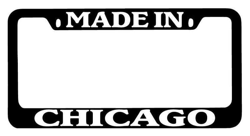 Black METAL License Plate Frame Made In Chicago Auto Accessory  Mod-GRAPH9856236-9130