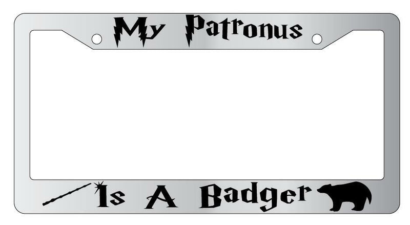 My Patronus Is A Badger Chrome METAL License Plate Frame For Harry Potter  Mod-GRAPH9856236-10045