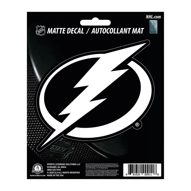 NHL Tampa Bay Lightning Decal Matte 5"X6.25" Auto Boat Cooler Luggage