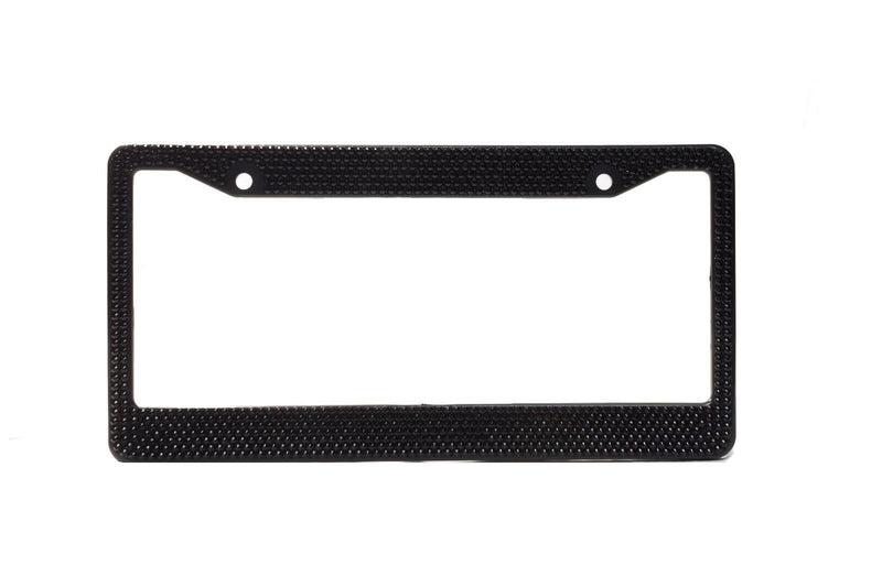 2 Black Bling Glitter Crystal RhineStone License Plate Frame Car Auto +Free Caps