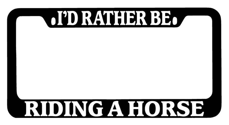 Black METAL License Plate Frame I&