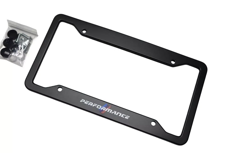 For BMW Black Aluminum Steel License Plate Frame M performance Style