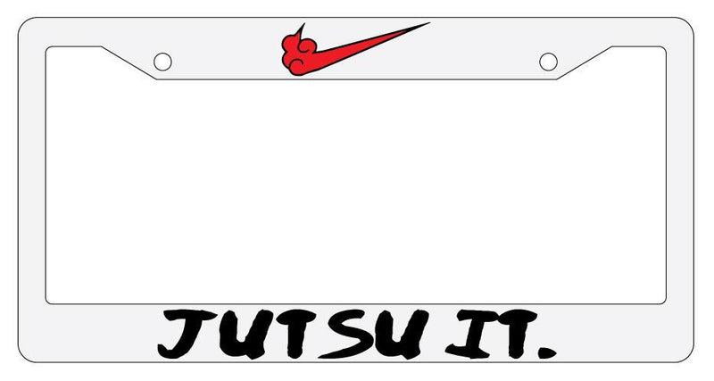 Jutsu It White Plastic License Frame Auto Naruto  Mod-GRAPH9856236-1947