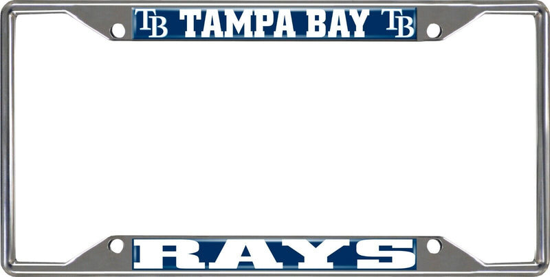 MLB Tampa Bay Devil Rays Chrome Metal License Plate Frame