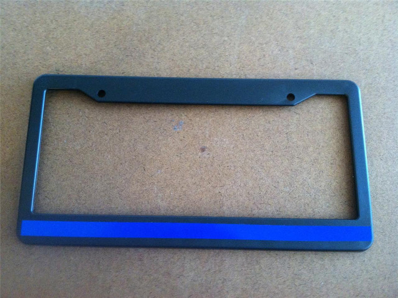 Black License Plate Frame Blue Line Reflective Auto Accessory Novelty  Mod-GRAPH9856236-3861