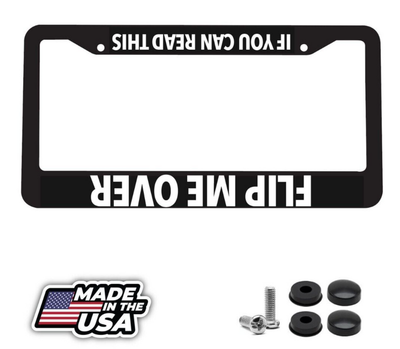 Flip Me Over If You Can Read This Off Road Dunes 4x4 Car License Plate Frame