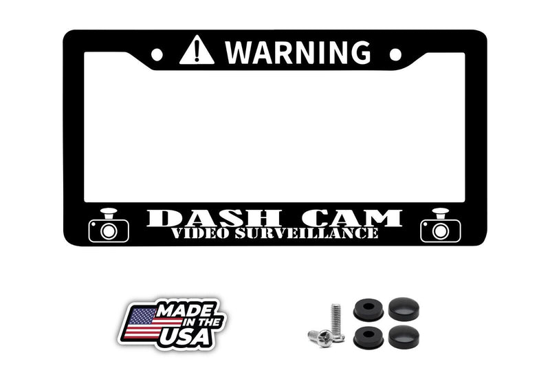 Notice Dashcam Ride Ridesharing Sharing Safety Caution License Plate Frame V03
