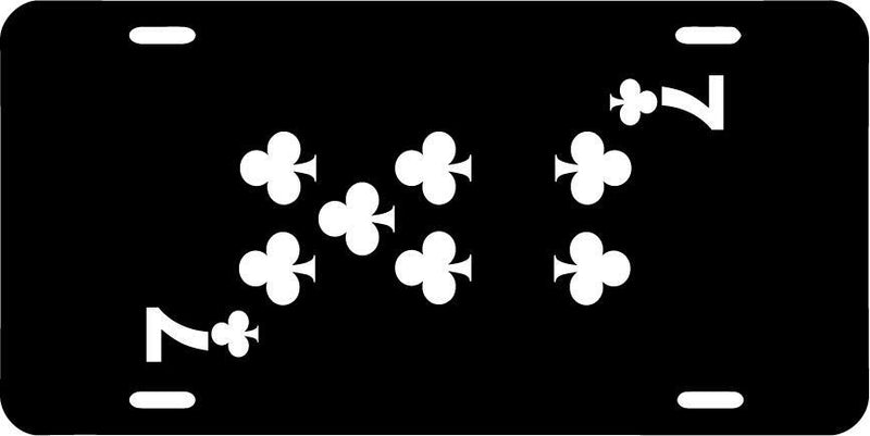 Seven Of Clubs Black Vanity License Plate Mod-GRAPH9856236-7703