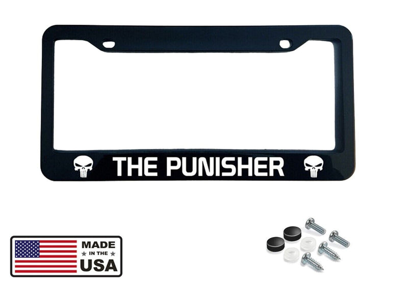 The Punisher Glossy Black License Plate Frame