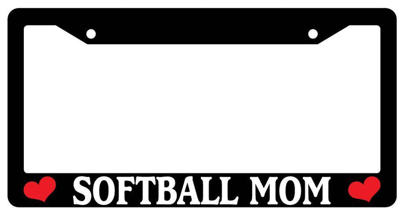 Black License Plate Frame SOFTBALL MOM Auto Accessory Novelty  Mod-GRAPH9856236-1969
