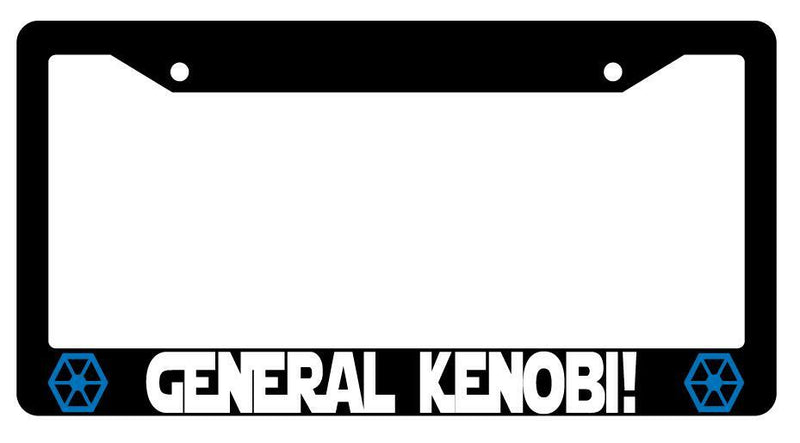 General Kenobi! Black Plastic License Plate Frame SW  Mod-GRAPH9856236-2023
