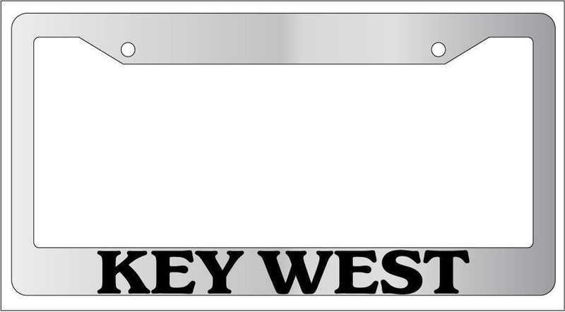 Chrome License Plate Frame New City State Key West Auto Accessory  Mod-GRAPH9856236-6320