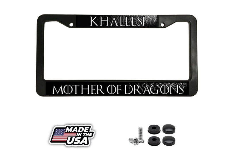 For Game Of Thrones Fans Khaleesi Mother of Dragons Car License Plate Frame NEW