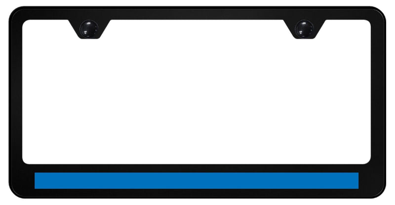 Thin Blue Line License Plate Frame, Black High-grade 304 Stainless Steel