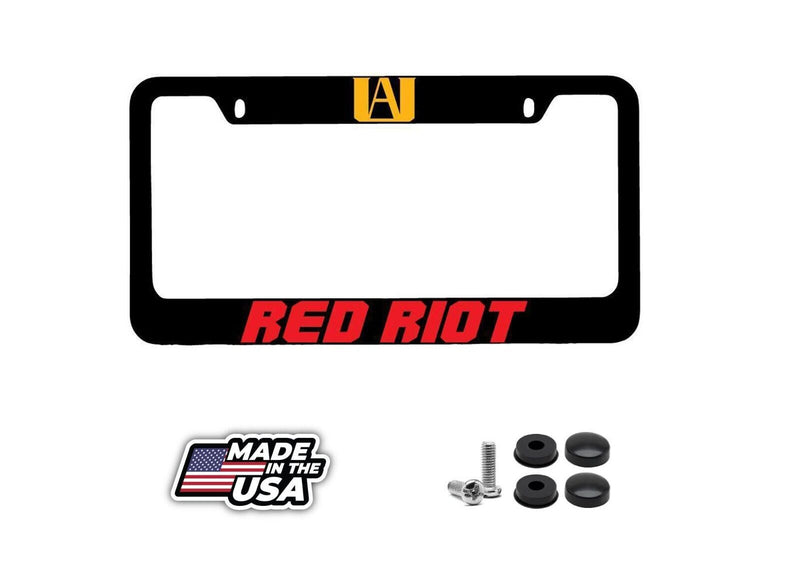 Red Riot Black METAL License Plate Frame Auto My Hero Academia