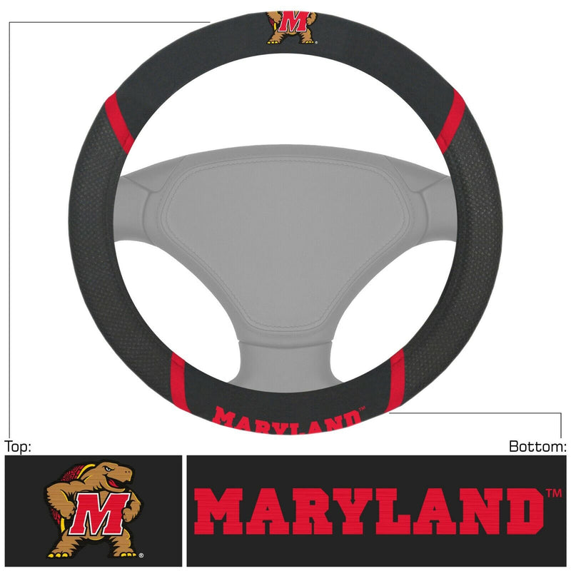 NCAA Maryland Terrapins Embroidered Steering Wheel Cover