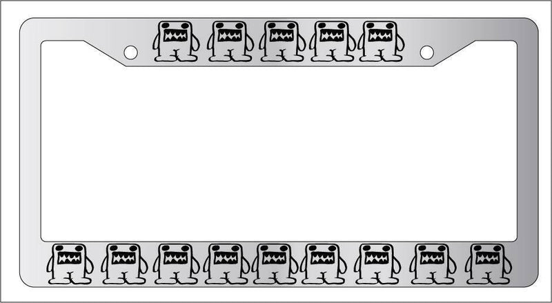 Chrome License Plate Frame DOMO-KUN Auto Accessory Novelty For JDM  Mod-GRAPH9856236-4532