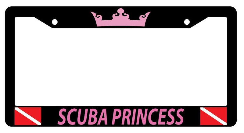 Black License Plate Frame SCUBA PRINCESS (PINK) Auto Accessory 1226  Mod-GRAPH9856236-1764