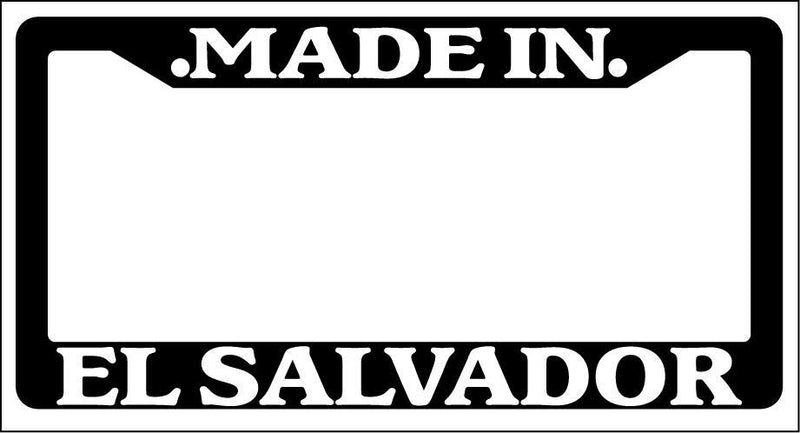 Black License Plate Frame Made In El Salvador Auto Accessory 1238  Mod-GRAPH9856236-10302