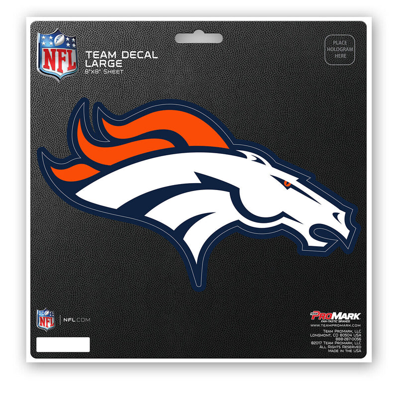 NFL Denver Broncos Decal Large 8"X8" Auto RV Boat Cooler Luggage Laptop