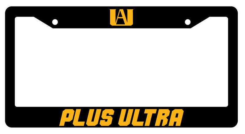 Plus Ultra Black Plastic License Plate Frame MHA  Mod-GRAPH9856236-181