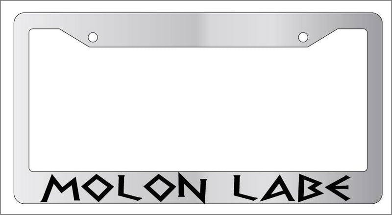 Chrome License Plate Frame MOLON LABE (DESIGN 