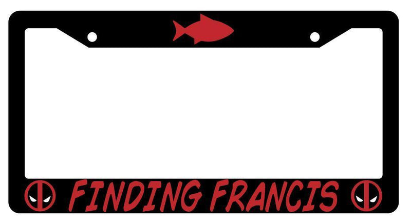 Black Finding Francis License Plate Frame Auto For Deadpool  Mod-GRAPH9856236-3962