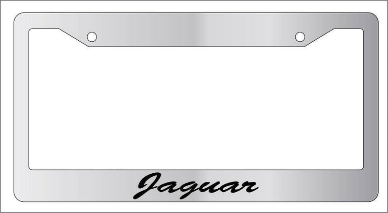 Chrome METAL License Plate Frame CURSIVE JAGUAR Auto Accessory  Mod-GRAPH9856236-7837