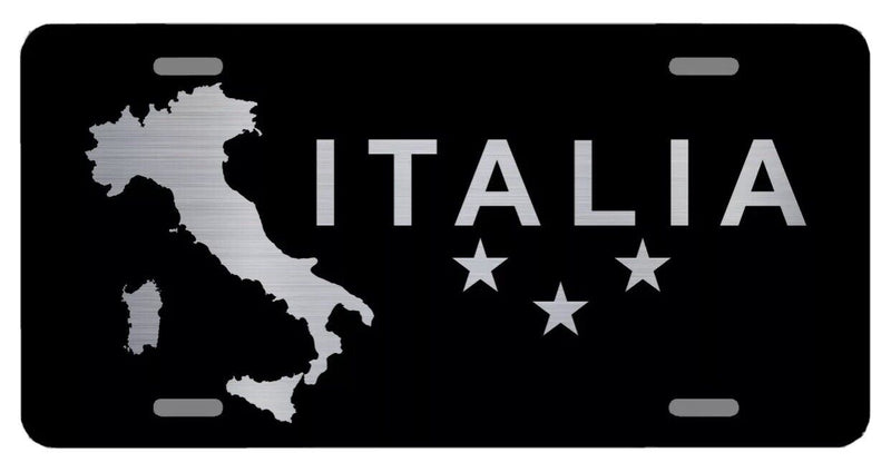 Italy Laser Etched Metal License Plate Italian Pride Flag Gifts Christmas Gift
