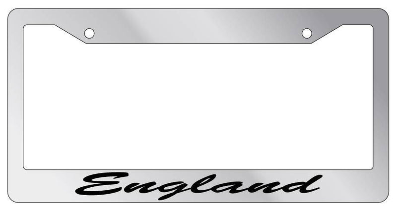 Chrome METAL License Plate Frame ENGLAND CURSIVE Auto Accessory 1247  Mod-GRAPH9856236-9003