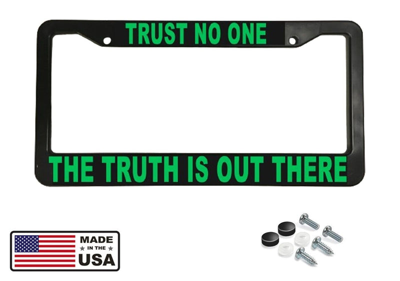 The Truth Is Out There X-files Aliens Conspiracy Plastic Car License Plate Frame