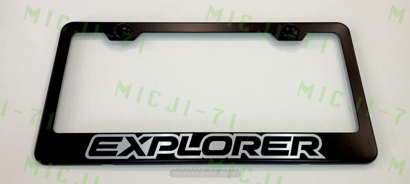 Explorer Stainless Steel License Plate Frame Holder Rust Free