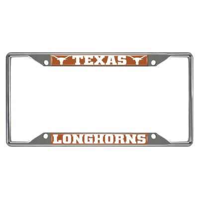 Marco De Placa Base De Metal Cromado Cromado Fanmats NCAA Texas Longhorns