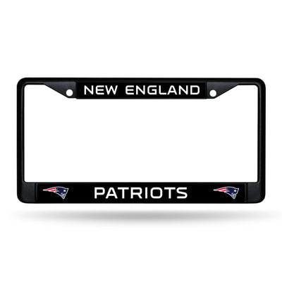 New England Patriots Authentic Metal BLACK License Plate Frame Auto Truck Car
