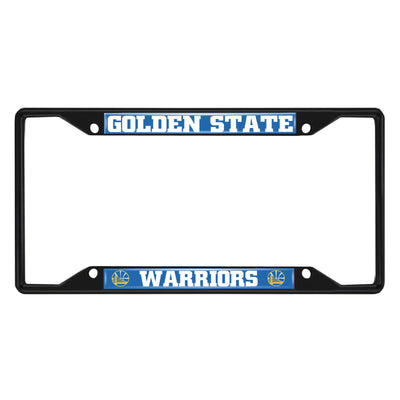 Fanmats NBA Golden State Warriors Black Metal License Plate Frame