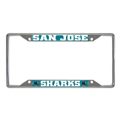 Fanmats NHL San Jose Sharks Chrome Metal License Plate Frame