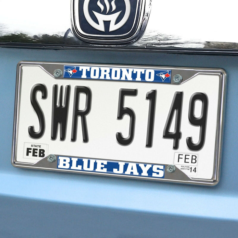 Fanmats MLB Toronto Blue Jays Chrome Metal License Plate Frame