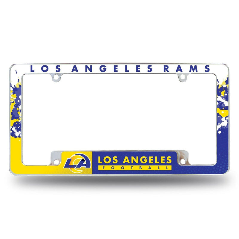 Los Angeles Rams Chrome ALL over Premium License Plate Frame Cover Truck Car