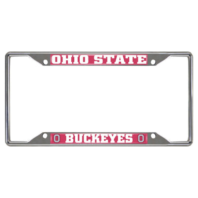 Fanmats NCAA Ohio State Buckeyes Chrome Metal License Plate Frame
