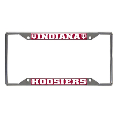 Fanmats NCAA Indiana Hoosiers Chrome Metal License Plate Frame