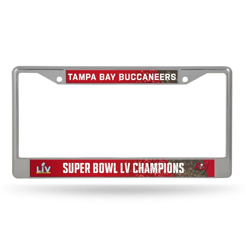 Tampa Bay Buccaneers Super Bowl LV Champions Metal Chrome License Plate Frame