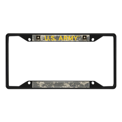 Fanmats Military US Army Black Metal License Plate Frame