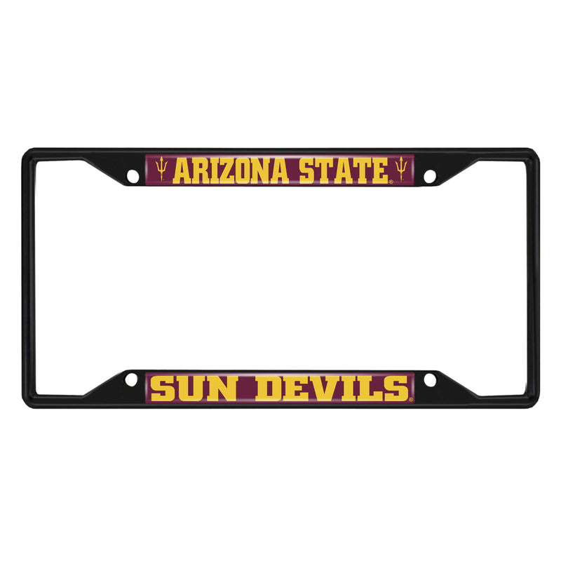 Fanmats NCAA Arizona State Sun Devils Black Metal License Plate Frame