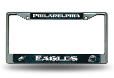 Philadelphia Eagles Authentic Metal Chrome License Plate Frame Auto Truck Car