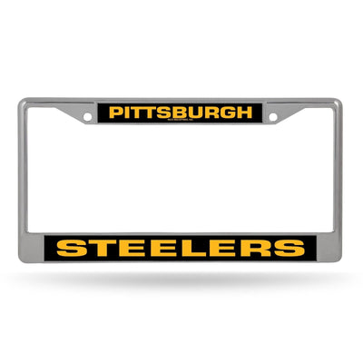 Pittsburgh Steelers Authentic Metal Chrome License Plate Frame Auto Truck Car