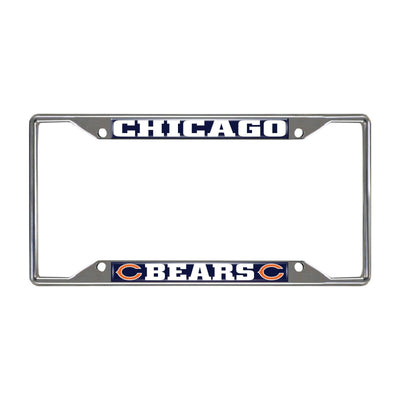 Fanmats NFL Chicago Bears Chrome Metal License Plate Frame