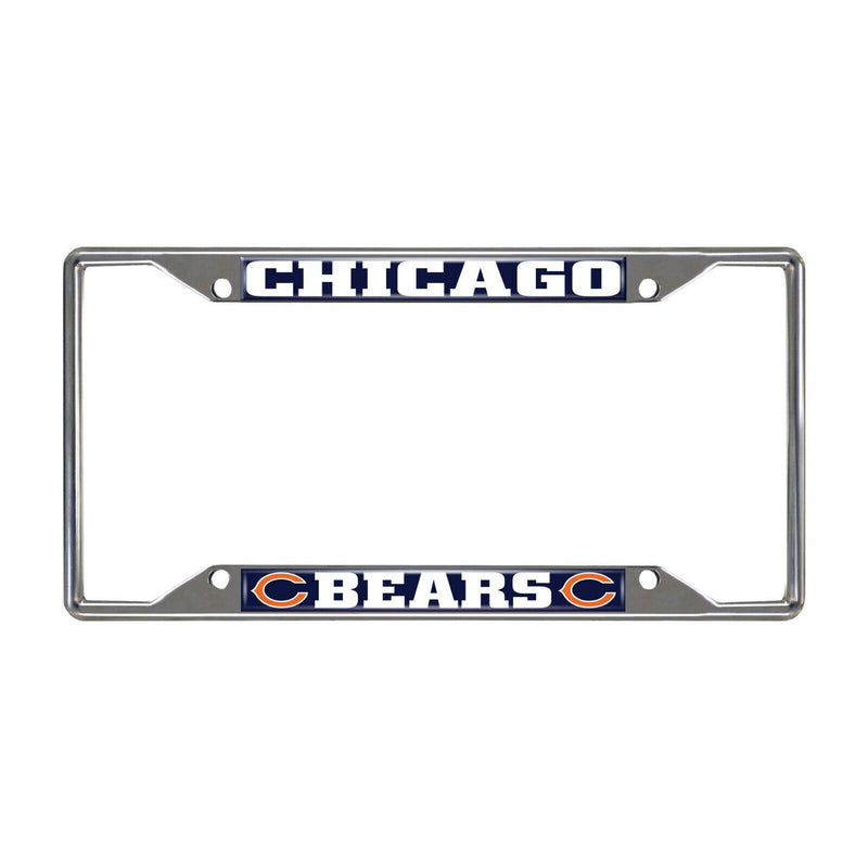 Fanmats NFL Chicago Bears Chrome Metal License Plate Frame
