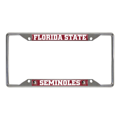 Fanmats NCAA Florida State Seminoles Chrome Metal License Plate Frame