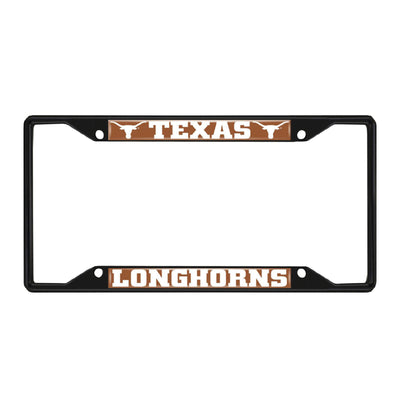Fanmats NCAA Texas Longhorns Black Metal License Plate Frame